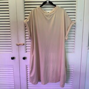 SHEIN Beige T-Shirt Dress